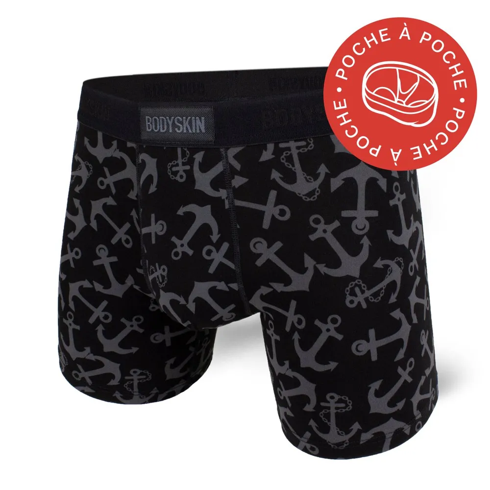 Boxer Bodyskin Lucky avec poche black anchor