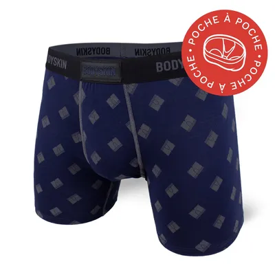 Boxer Bodyskin Lucky avec poche logo navy