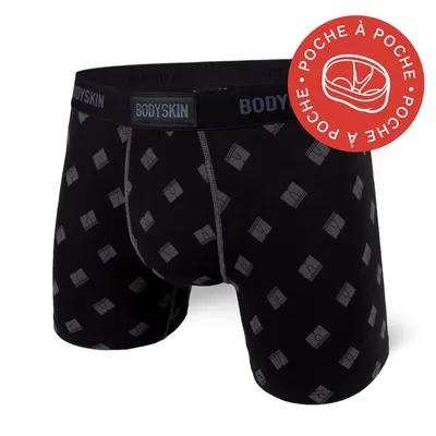 Boxer Bodyskin Lucky avec poche black logo