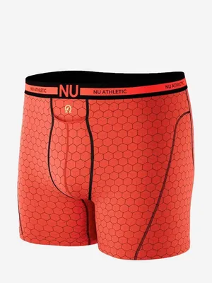 Boxer Nu Athlétique rouge avec motifs