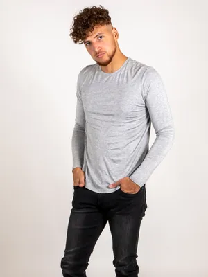 Nu t-shirt gris manches longues en bambou