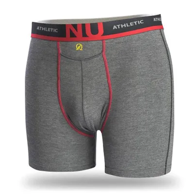 Boxer Nu Athlétique gris et rouge