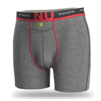 Boxer Nu Athlétique gris et rouge