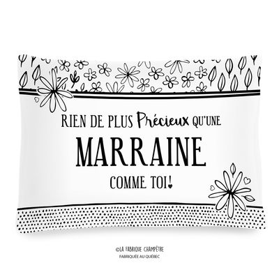 Cushion with text – Marraine