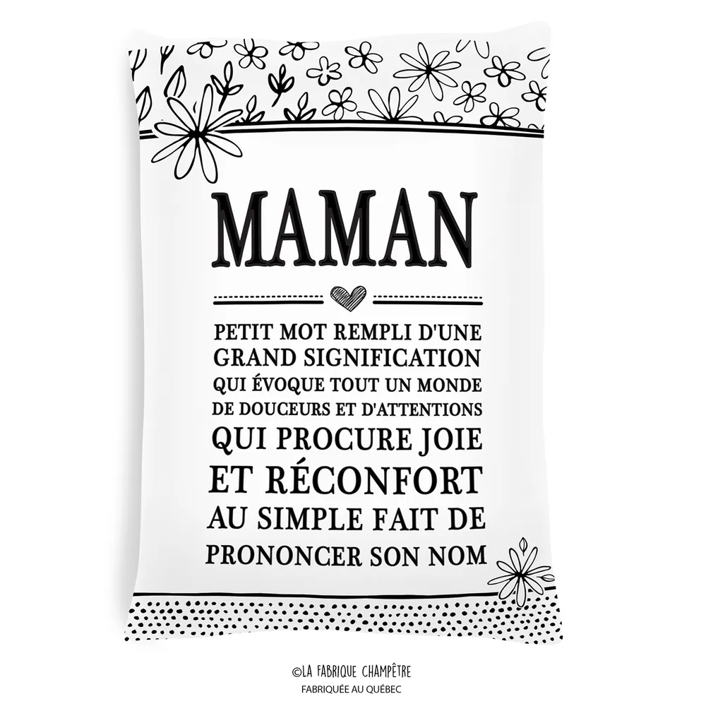 Coussin à texte – Maman