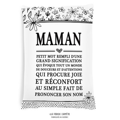 Cushion with text – Maman