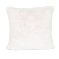Coussin blanc fausse fourrure lapin