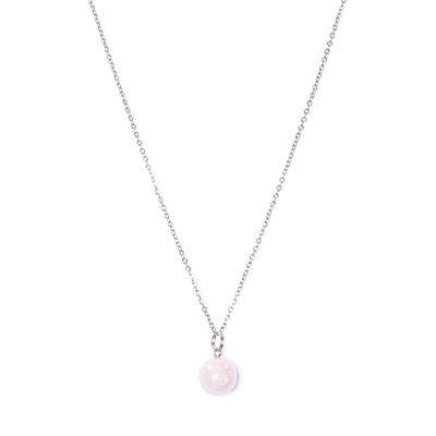 Necklace – Rose quartz moon
