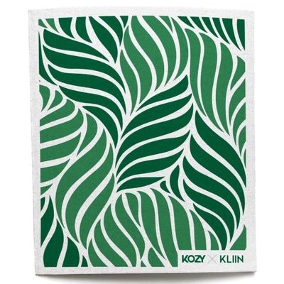 Reusable sponge cloth – Green leafs