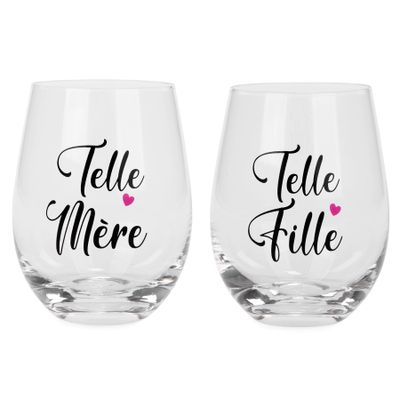 Stemless wine glass – Telle mère telle fille