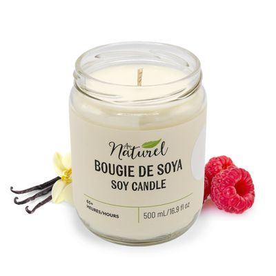 Soy candle 500ml – Vanilla and black raspberry