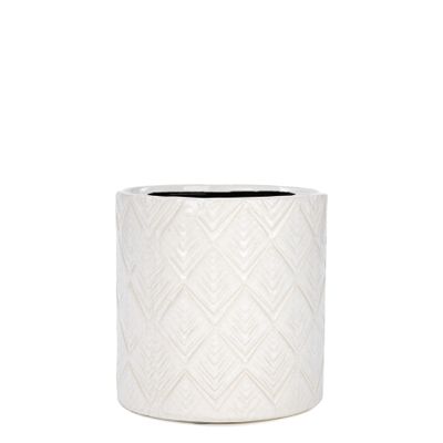 Ivory pot with diamond patterns