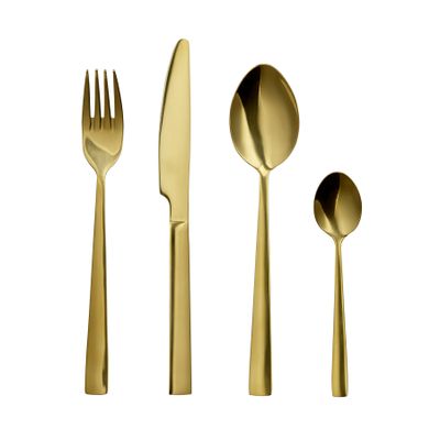 16-piece gold cutlery set
