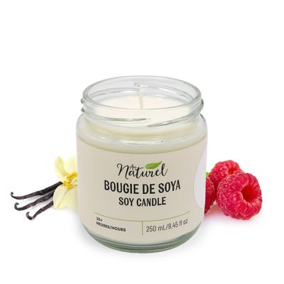 Soy candle 250ml – Vanilla and black raspberry