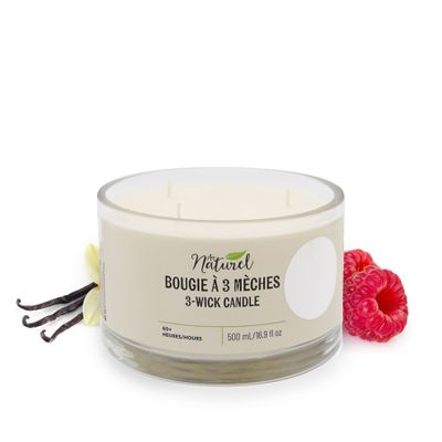 Soy candle 3 wicks – Vanilla and black raspberry