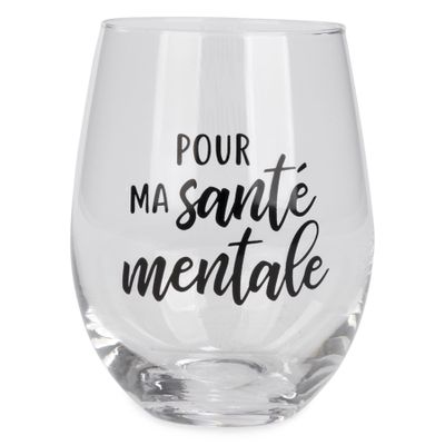 Wine glass without stem – Santé mentale