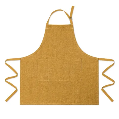 Woven chambray apron – Mustard
