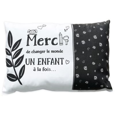 Cushion with text – Merci