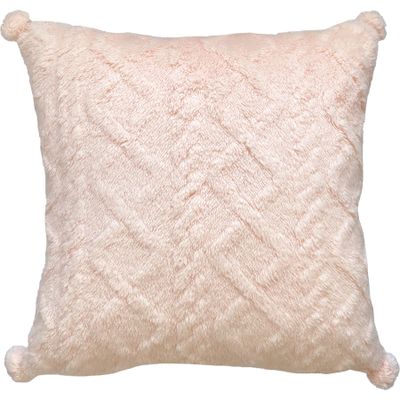 Cushion with pink tassels