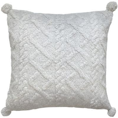 Cushion with gray light tassels