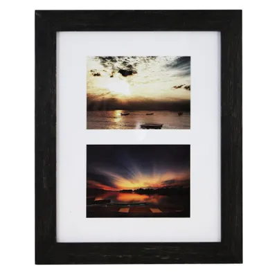 Black wooden frame for 2 photos