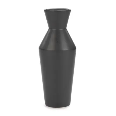 Matte black ceramic vase