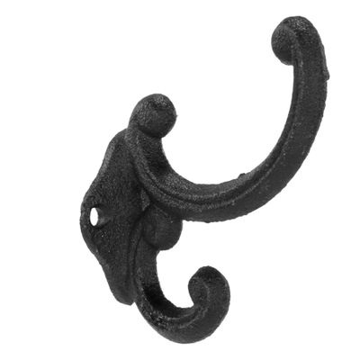 Black double metal hook