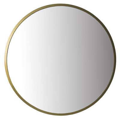 Large round golden mirror