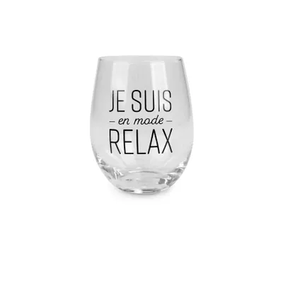 Verre à vin sans pied – Je suis en mode relax