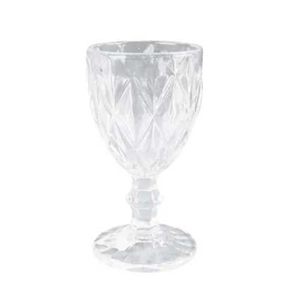 Diamond wine goblet – Clear