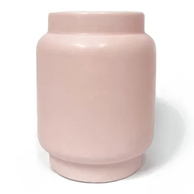 Large blush pink pot with small ends