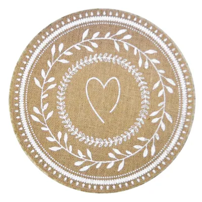 Patterned Round Placemat – Heart