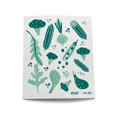 Reusable sponge cloth – Green vegetables