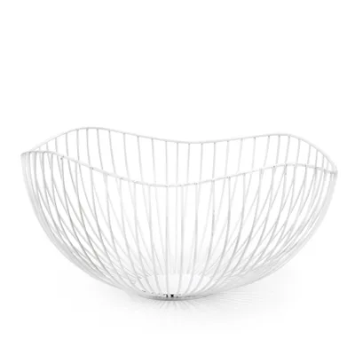 Wire metal basket – White
