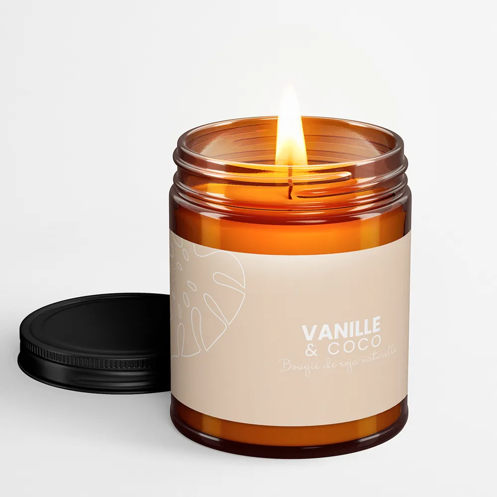 Chandelle ambrée 250 ml – Vanille et Coco