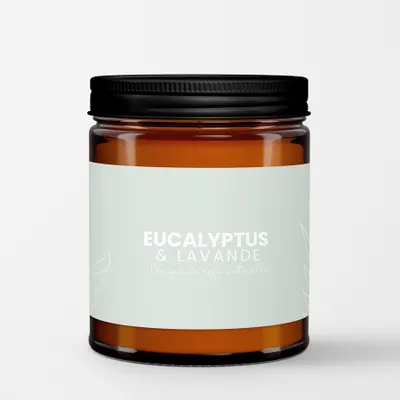 Chandelle ambrée 250 ml – Eucalyptus et lavande