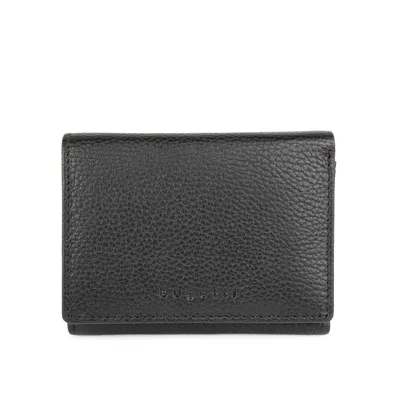 Petit portefeuille pliable en cuir – Noir