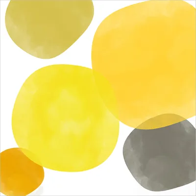Serviette de table bulles jaunes