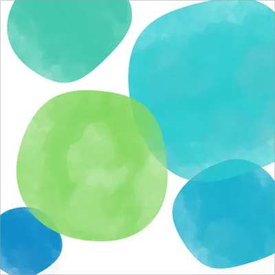 Serviette de table bulles turquoises