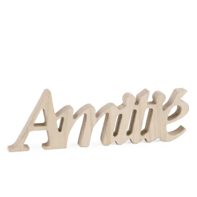 “Amitié” in natural wood