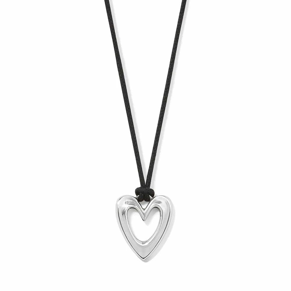 Cascade Open Heart Petite Cord Necklace