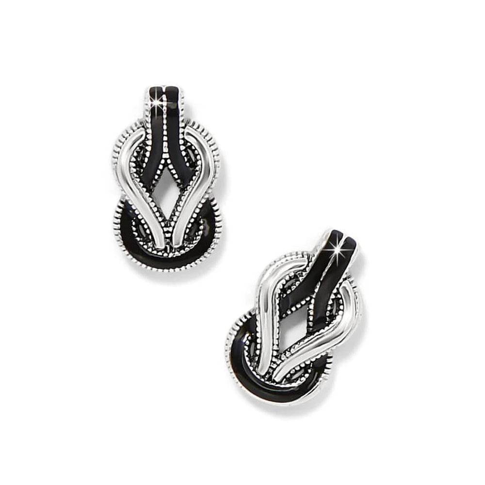 Interlok Harmony Black Post Earrings