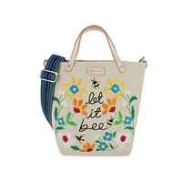 Let It Bee Embroidered Medium Messenger Bag