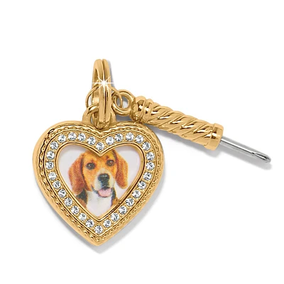 Memento Heart Golden Photo Charm