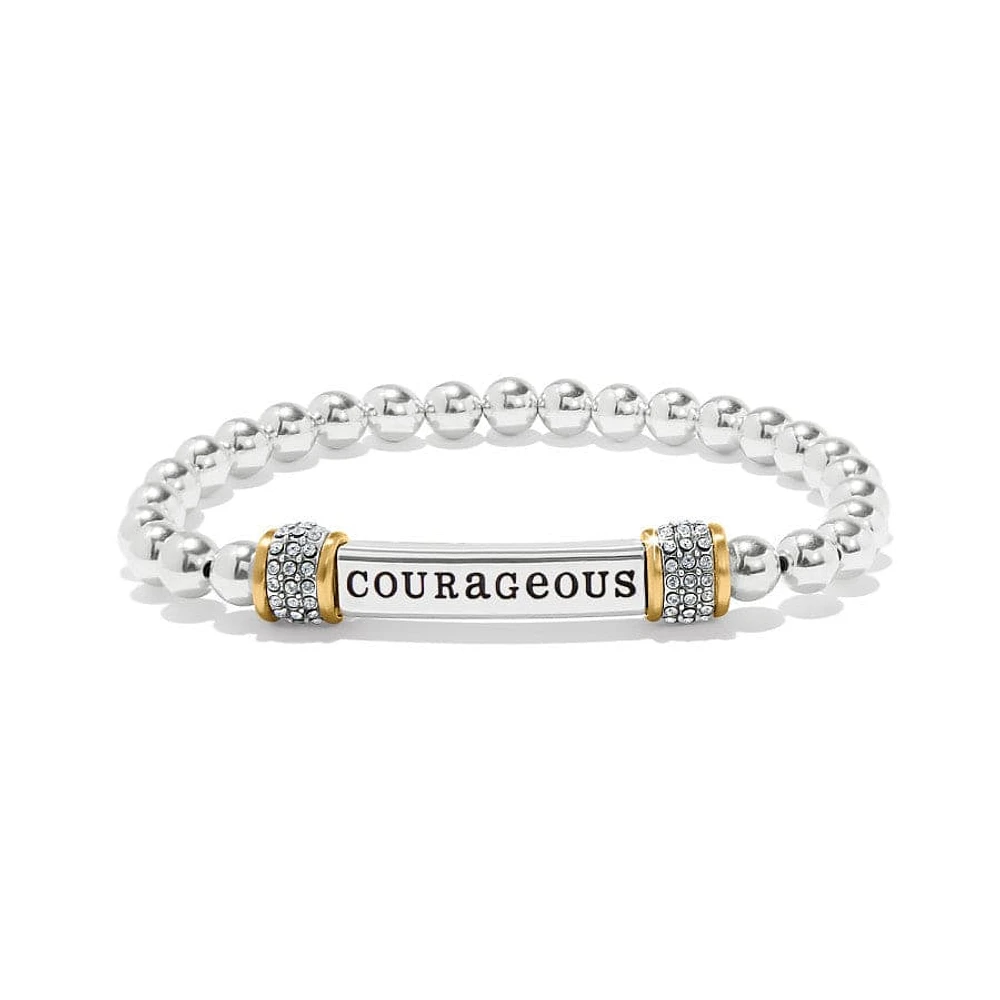 Meridian Courageous Two Tone Stretch Bracelet