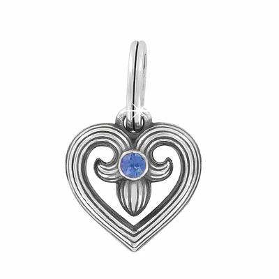 One Heart Azure Heart Charm