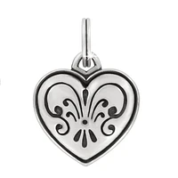 One Heart Etched Love Charm