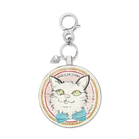 Paris Blooms Sparkle Kitty Handbag Fob