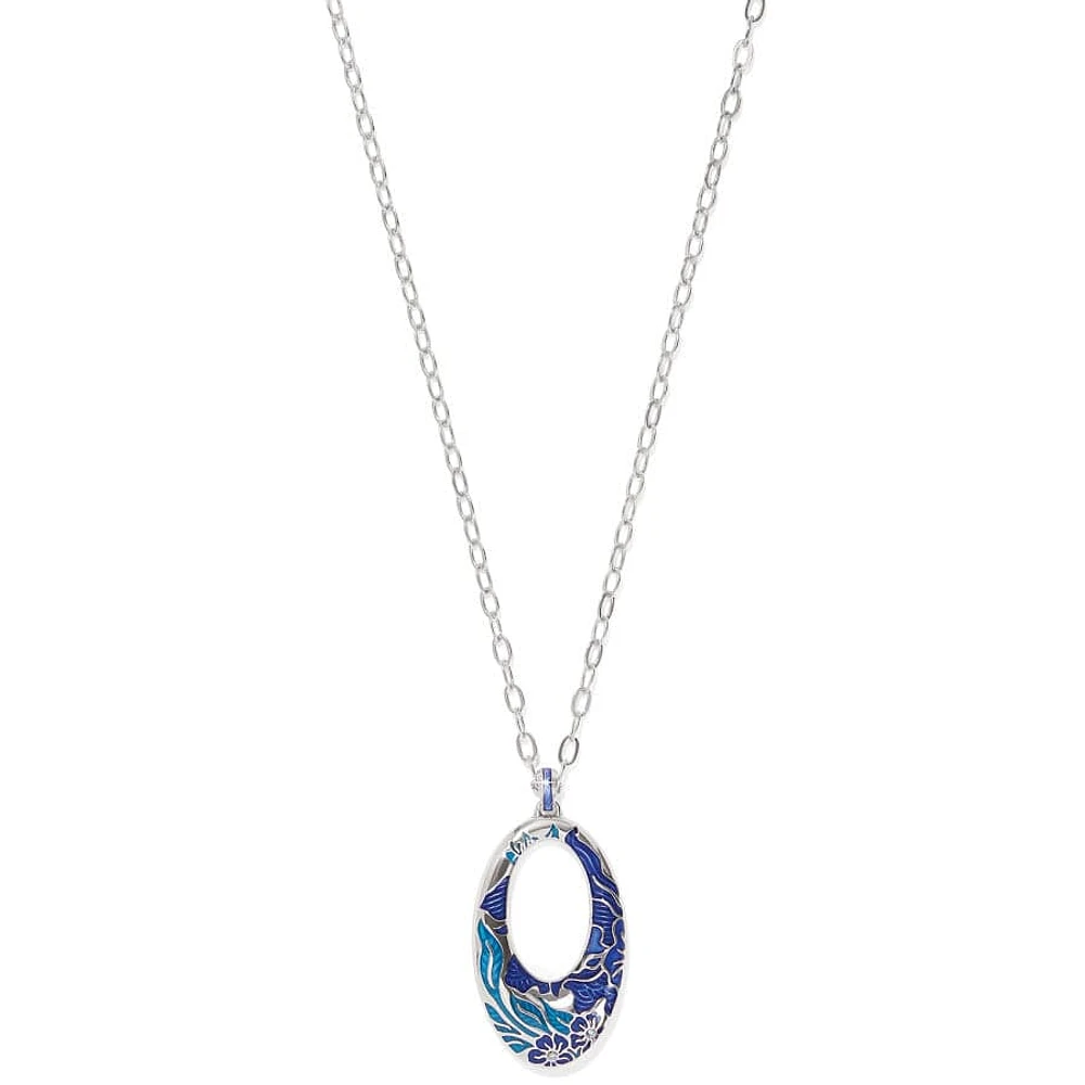 Terra Blue Hoop Necklace