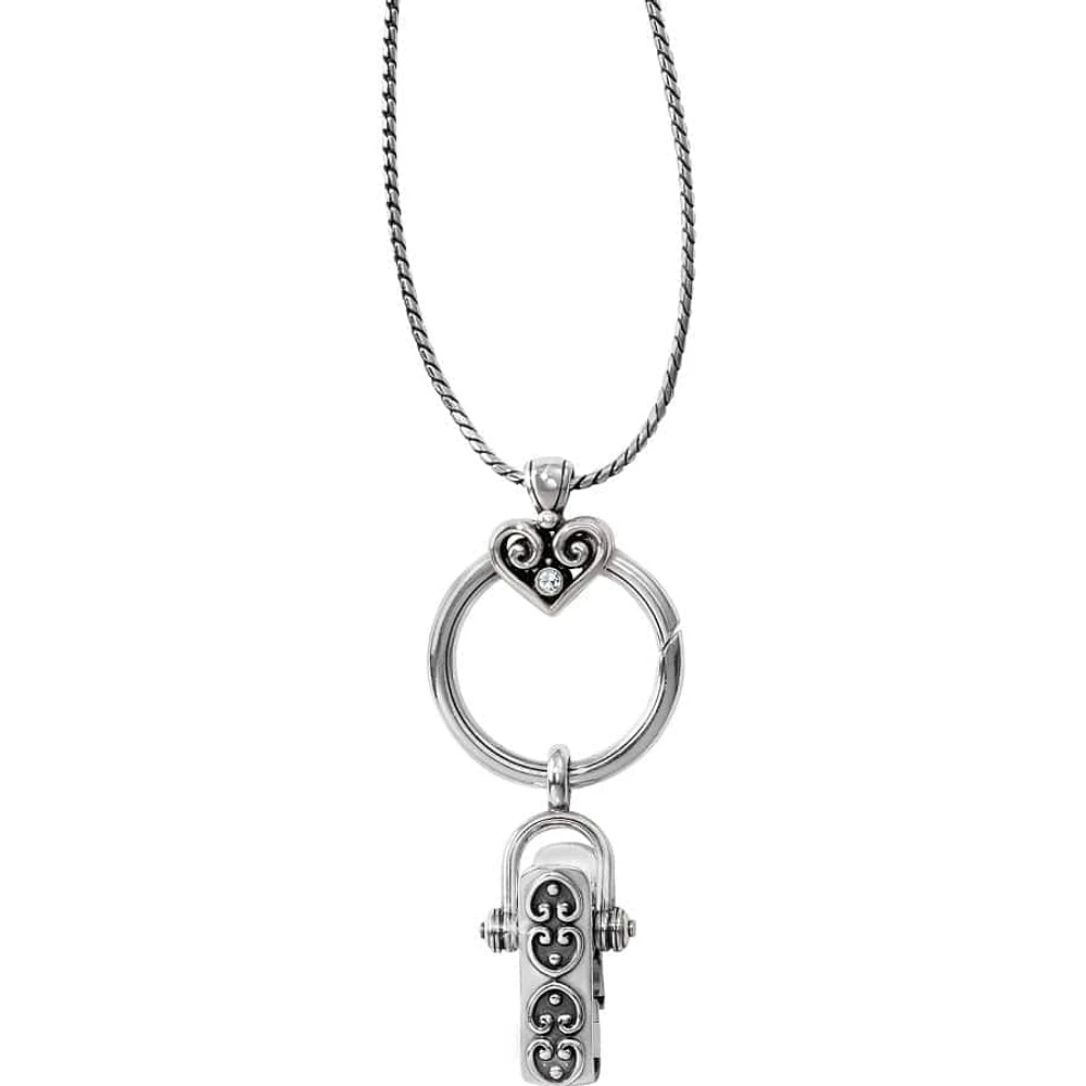 Alcazar Charm Badge Clip Necklace